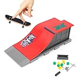 Finger Skateboard Ramp Set, Mini Skate Rampen mit Skateboard Desktop Skate-Park...