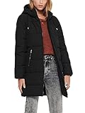 ONLY Damen Lange Puffer Jacke | Warmer Stepp Wintermantel mit Kapuze |...