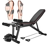 Hantelbank Verstellbare Negativbank Trainingsbank für Zuhause Klappbar...