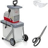 IKRA Elektro Gartenhäcksler Walzenhäcksler ILH 3000 A, starke 3.000W, inkl. Schere &...