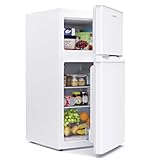 Upstreman 84L Kühl Gefrierkombination, Kühlschrank mit Gefrierfach oben，39dB Leise und...