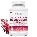 Bandini® Pure Astaxanthin 18 mg pro Kapsel, 90 Kapseln (3 Monate Vorrat), Alge...