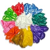 100 Stück Luftballons Bunt, 10 Farben Latex Ballons 12 Zoll Bunte Luftballons,...