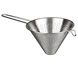 MGE - Edelstahl Küchensieb - Spitzsieb - Abtropfsieb - Ø 20 cm - Silber