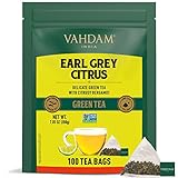 VAHDAM, Earl Grey Citrus Grüner Tee (100 Teebeutel) Grüne Teeblätter aus dem...