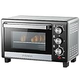 Mini Backofen 15 Liter | Pizzaofen | Minibackofen | 60 min Timer | 100°-230°C | 1200...