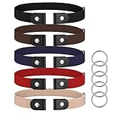 Fanshiontide 5 Stcke Grtel Ohne Schnalle,Unsichtbarer Stretch Elastischer Grtel...