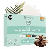 Cosmeau Waschmittel Blätter Wildwald - bis zu 60 Waschgänge (60 Blätter) -...