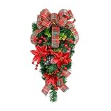Wunderschön gestalteter künstlicher Weihnachtsbaum, Wandbehang, umgekehrter Baum für...