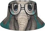 321 Safarihut Kopfhörer-Brille Elefant Unisex Wanderhut Weich Sommerhut Atmungsaktiv...