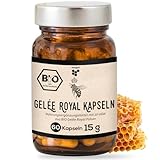 beegut BIO Gelée Royale Kapseln, 60 Kapseln mit je 170mg Pulver = 500mg pures Gelee...