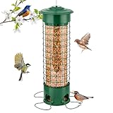 Diealles Shine Vogelfutterspender, 42 cm Futtersäule Vögel mit 4 Anflugplätzen,...