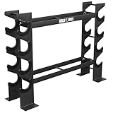 GORILLA SPORTS® Hantelständer - 8 Ablagen, 2 Ebenen, bis 300 kg, aus Stahl, Robust,...