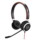 Jabra Evolve 40 MS Stereo Headset - Microsoft zertifizierte Kopfhörer für VoIP Softphone...