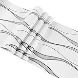 Streysisl Abziehen und Aufkleben, moderne Glitzer-Stofftapete, gebogene -Wandtapete,...