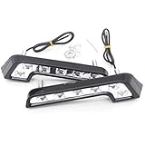 FOLGEMIR LED Tagfahrlicht, L förmige Tagfahrleuchten, 6 SMD LEDs Scheinwerfer,...