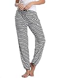 Nieery Pyjamahose Damen Baumwolle Schlafanzughose Lang Jogginghose Sporthose Sweatpants...