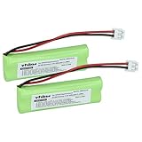 vhbw 2X Akku kompatibel mit Medion MD82622, MD83001, MD83022, MD83091, MD83166, MD83274,...
