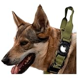 Großes Hundehalsband mit Airtag-Halter, Airtag-Halsband mit Nahaufnahme-Bremsgriff für...