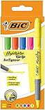 BIC Highlighter Grip, Textmarker, 5er Pack, in 5 verschiedenen Farben, mit...
