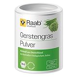 Raab Bio Gerstengras-Pulver, rückstandskontrolliert, vegan, Rohkost-Qualität, Raw Food,...