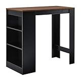 [en.casa] Bartisch Kouvola 110 x 50 x 103 cm mit integrierter 3-Fächern-Hausbar...