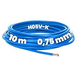 Kalitec 10 Meter H05V-K 0,75 mm² blau Verdrahtungsleitung I Aderleitung I PVC...