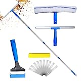 Ylnailky Fensterabzieher Für Die Glasreinigung | Teleskopischer Drehbarer Handschrubber |...