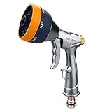 Brandson - Garten Handbrause Metall - Gartenbrause für Gartenschlauch - 7 Sprühmuster...
