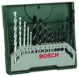 Bosch Accessories Bosch 15tlg. Mini-X-Line Spiralbohrer Mixed-Set (Holz, Stein und Metall,...