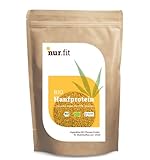 nur.fit by Nurafit BIO Hanfprotein-Pulver 1kg – Hanfeiweißpulver aus...
