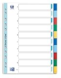 Oxford Kunststoff-Register A4, Strong-Line, blanko, 10-teilig, mit Deckblatt