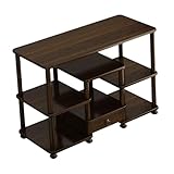 YWJLQH Mehrschichtiges Schreibtischregal mit Schubladendesign Aus Holz für Wohnzimmer,...