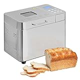 Brotbackmaschine, 0,9 kg Edelstahl Brotbackautomat Dual Temperatursensor Hausgemachte DIY...