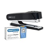 Rapesco 1573 Nr. 10 Mini Hefter & 1000 Heftklammern 10/4mm, Schwarz