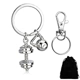 Kurzhantel Schlüsselanhänger Geschenk für Männer Frauen - Kettlebell...