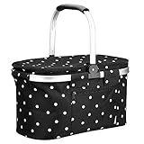 Navaris Thermo Einkaufskorb Kühltasche faltbar - 27L Kühlkorb Picknickkorb Isolier Korb...