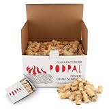 PODPAL Anzünder Holzwolle | natürliche Firestarter | Feuerbällchen |...