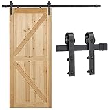 Yaheetech 200cm Schiebetürbeschlag Set Schiebetürsystem Laufschienen für...