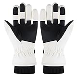 zwxqe Warme Handschuhe, Touchscreen-Fäustlinge, Thermo-Lauf-Winterhandschuhe für Damen...