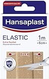 Hansaplast Elastic Pflaster (1 m x 6 cm), zuschneidbare Wundpflaster für Gelenke und viel...