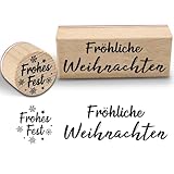 WAMIOKAGRO 2 Stück Stempel Weihnachten Set, Weihnachtsstempel 'Fröhliche Weihnachten' -...