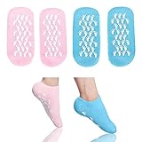 2 Paar Gel Socken - Weiche Feuchtigkeitsspendende Socken, Gel-Socken Spasocken...