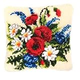ROCKY&CHAO Knüpfteppich Zum Selber Knüpf-Sets mit Kissen knüpfen-Set 43x43cm...