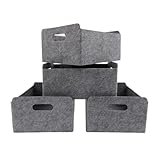 CB Home & Style Aufbewahrungsset Filz 4er Set 25x31x15cm Organizer Filzkörbe Schubladen...