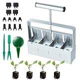 Fippy Manueller Bodenblocker Anzucht, 4 Cell edelstahl bodenblocker 5x5cm, mini...