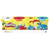 Hasbro Play-Doh-Set 4er Pack Grundfarben Knetmasse, Modelliermasse für fantasievolles und...