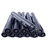 BAUSTER® Permanentmarker, Schwarz, 12er-Pack, Stift Wasserfest Rundspitze, Folienstift...