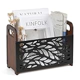Optyuwah Zeitungsständer Magazinständer - Holz Zeitungshalter Bücherregal...