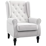 HOMCOM Einzelsessel Relaxsessel Ohrensessel Einzelstuhl Akzentsessel mit Tufting...
